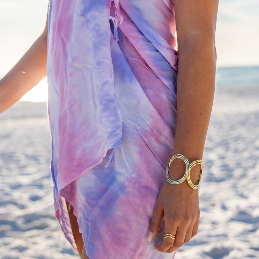 Tie-Dyed Sarong - Pink/Purple